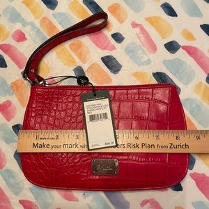 MWT Lauren, by Ralph Lauren, large, red wristlet